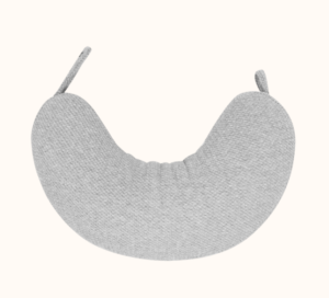 Boppy Anywhere Travel Nursing Pillow, Soft Gray, with Stretch Belt, Portable Nursing Pillow, Breastfeeding and Bottle-Feeding Support