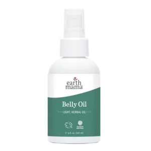 Earth Mama Belly Oil for Dry Skin | Calendula Skin Care Moisturizer Oil to Encourage Natural Elasticity and Help Prevent Stretch Marks During Pregnancy and Postpartum, 4-Fluid Ounce