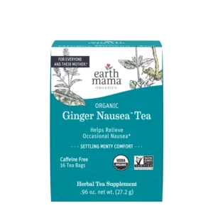 Earth Mama Organic Ginger Nausea™ Tea | Comforts Occasional Nausea + Morning Sickness,(16 Teabags)