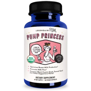 Legendairy Milk Pump Princess Lactation Supplement - Breastfeeding Supplements for Milk Supply Increase and Milkflow - Organic Black Cumin, Fennel and Dill Seeds, Fenugreek Free, 60 Capsules