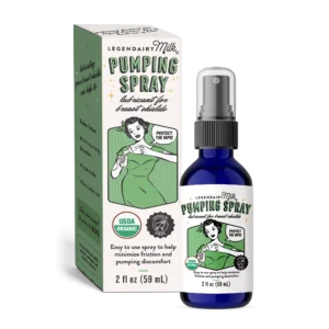 Legendairy Milk Pumping Spray 2 oz., Helps Sore Nipples & Clogged Ducts, Organic Lubricant for Breast Shields and Flanges, Vegan Breast Pump Spray, Natural & Lanolin-Free, Made in USA