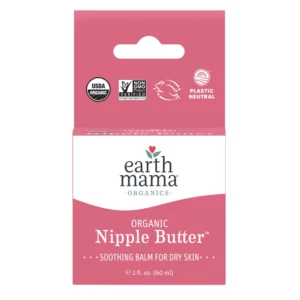 Earth Mama Organic Nipple Butter™ | Nipple Cream Safe for Breastfeeding | Postpartum Essentials for Nursing | Non Lanolin Nipple Cream