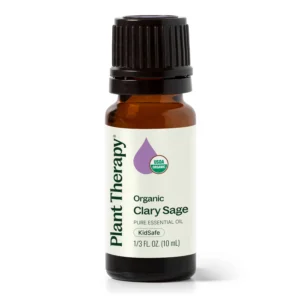 Plant Therapy Organic Clary Sage Essential Oil 100% Pure, Undiluted, Natural Aromatherapy, Therapeutic Grade, 10 mL (1/3 oz)