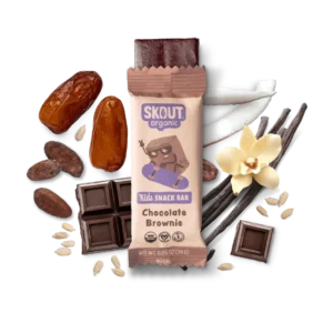 Skout Organic Chocolate Brownie Kids Snack Bars | Organic Kids Snack Bars | School Snacks & Lunch Snacks | No Refined Sugar | Vegan & Paleo | Gluten, Dairy, Grain, Peanut Free, 6 Pack