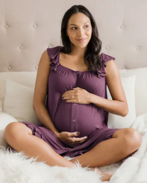 KINDRED BRAVELY Ruffle Strap Labor & Delivery Gown