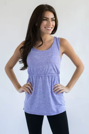Nursing Queen Nursing Workout Tank Top 2.0 - Purple