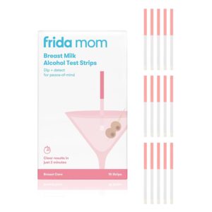 Frida Mom Breastmilk Alcohol Test Strips, Detects Alcohol in 2 Mintues for Peace of Mind, Use at Home or On The Go Test Strips, 15 count