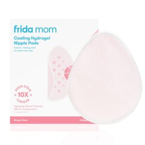 Frida Mom Nursing Pads, Cooling Hydrogel Nipple Pads for Hydration and Soothing Sore Nipples, Breastfeeding Essentials, 8 count