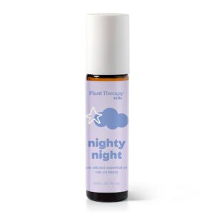 Plant Therapy Kids Nighty Night Essential Oil Blend for Sleep, Pre-Diluted Roll-On 100% Pure, Natural Aromatherapy, Therapeutic Grade, 10 mL (1/3 oz)
