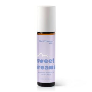 Plant Therapy Kids Sweet Dreams Essential Oil Blend Pre-Diluted Roll-On, 100% Pure, Soothing Aromatherapy for Relaxation and Better Sleep, 10 mL (1/3 oz)