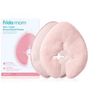 Frida Mom Breast Therapy Packs, Breast Pads, Cold & Hot Pack for Pain Relief, Breastfeeding Essentials for Lactation Support, Mastitis, Engorgement and Pump Aid, Postpartum Recovery, 2 pack