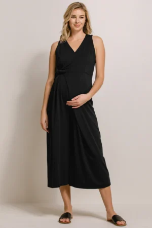 Hello Miz Wrap Maternity/Nursing Wide Leg Jumpsuit